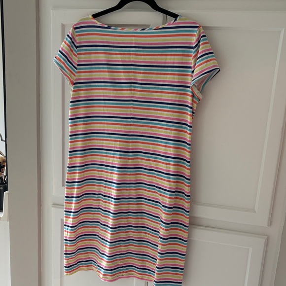LILLY PULITZER Striped T-Shirt Dress Size L - Picture 3 of 4